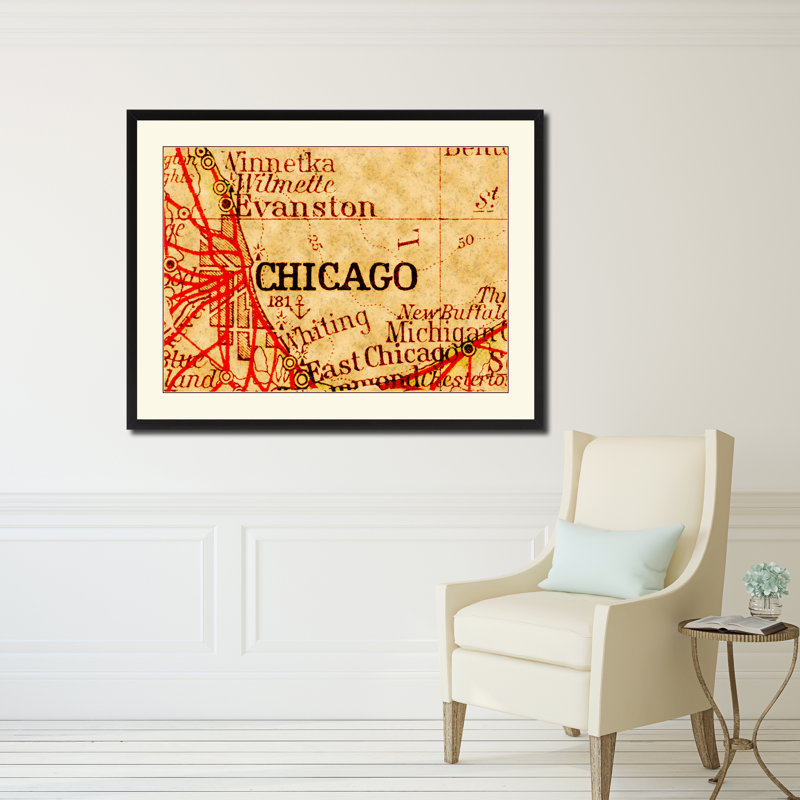 " Chicago Illinois Old Map "