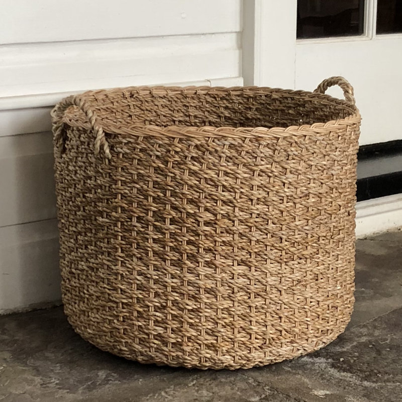 12" H x 14" W x 14" D Handwoven Wicker/Rattan Basket