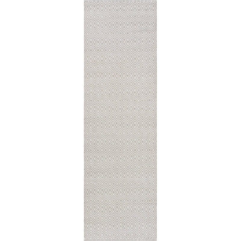 Annabelle Grey Handwoven Indoor/Outdoor Rug, Runner 2'6" x 8'