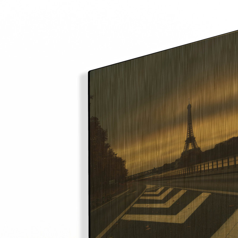 «Tour Eiffel» par Sebastien Lory, art mural en métal doré, 12 po x 16 po, 12 po x 16 po