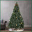 7 pi. Arbre de Noël en cachemire et poils de neige mélangés avec 75 cônes de pin et 900 lumières DEL - UL, 1233 pointes, diamètre: 59