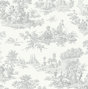 Spurling Inkwell Chateau Toile 18" L X 20.50" W Smooth Peel And Stick Wallpaper Roll