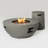 36" Grey Propane Fire Pit Table 50000 BTU Outdoor Steel Firepit with Tank Holder for Patio