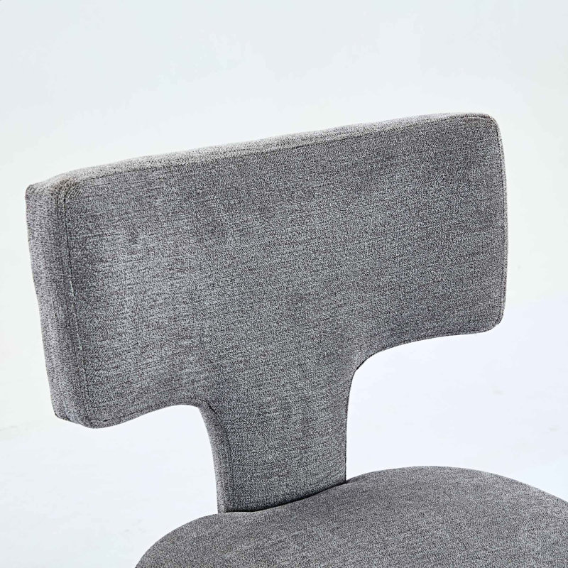 Ensemble de 2 tabourets de bar rembourrés à hauteur de comptoir, Gris