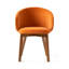 Tuka Upholstered Armchair with Wooden Frame-1131327081-1188789868