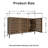 Farmhouse 47 in. W Sideboard Buffet Accent Storage Cabinet with Strip Skeleton Door and Adjustable shelves