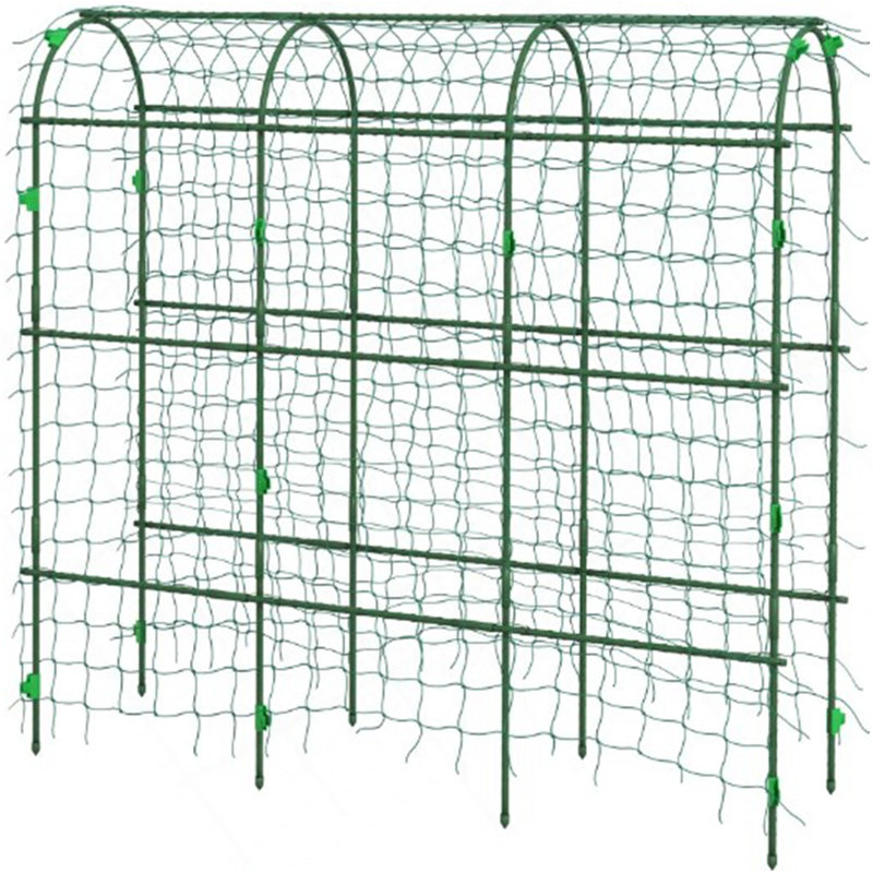 A-Frame Metal Garden Trellis For Climbing Plants Outdoor With Net