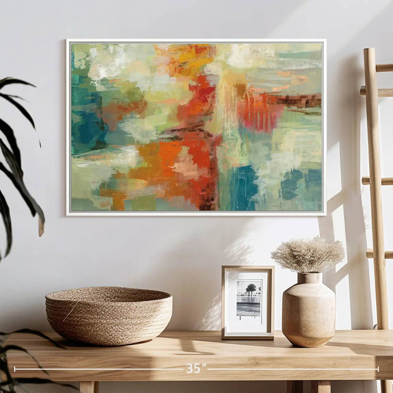 Récif de corail, Cadre flottant blanc, 25 po x 17 po