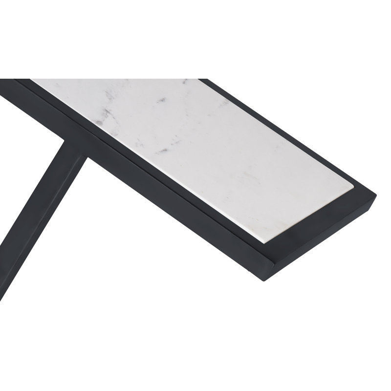 C Table End Table, Flat Black