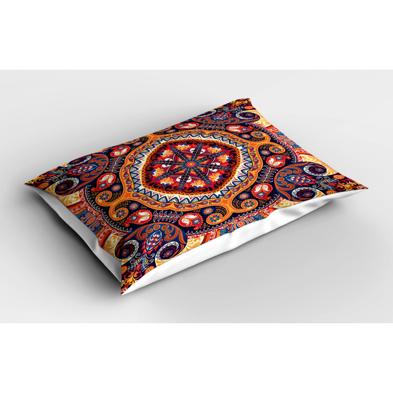 Flowers Polyester Paisley Sham Set, King