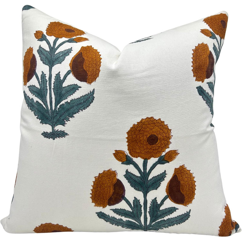 Housse de coussin fabriquée à la main Fab Divine - Coussin en coton pour canapé, H 16 po x l 16 po