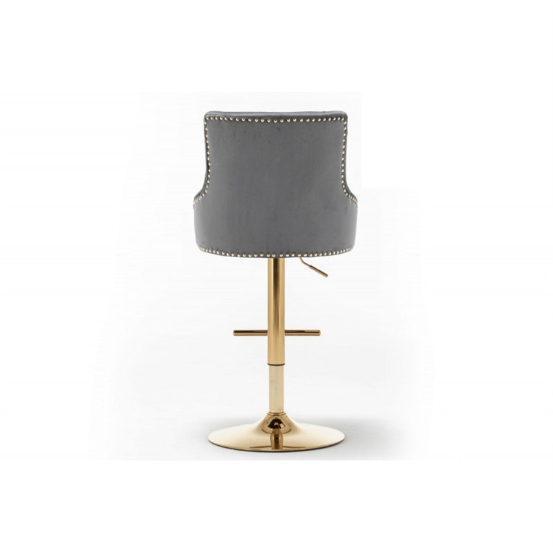 Tabouret de bar pivotant réglable avec base (sans la table), Gris