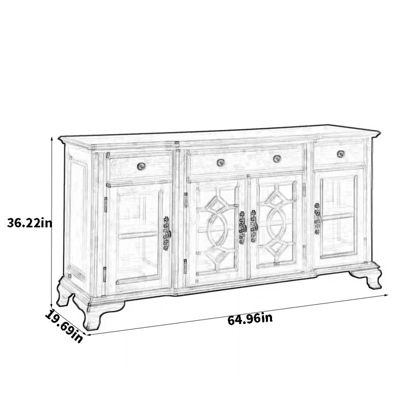 Large-Capacity Kitchen Sideboard