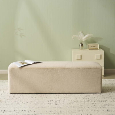 Repose-pieds moelleux et confortable Almond
