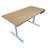 48" Adjustable Brown and White Stainless Steel Computer Desk