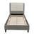 Modern Style 1pc California King Size Bed Set Plastic Legs Two Tone Upholstered Headboard Bedroom Furniture-805296150