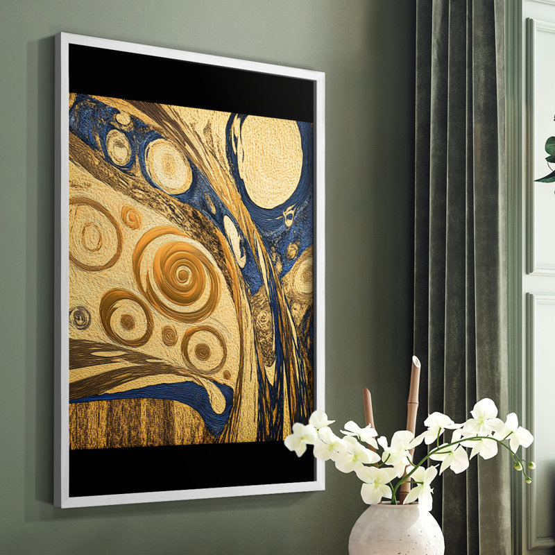 "Abstract", reproduction encadrée - prêt à accrocher, H 14 po x l 11 po, Blanc
