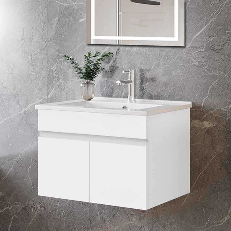 590mm Single Bathroom Vanity with Integrated Ceramic Basin