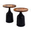 Ensemble de tables de bout en bois massif Chrystian