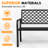 Classic Outdoor Bench With Waves Design-374154356