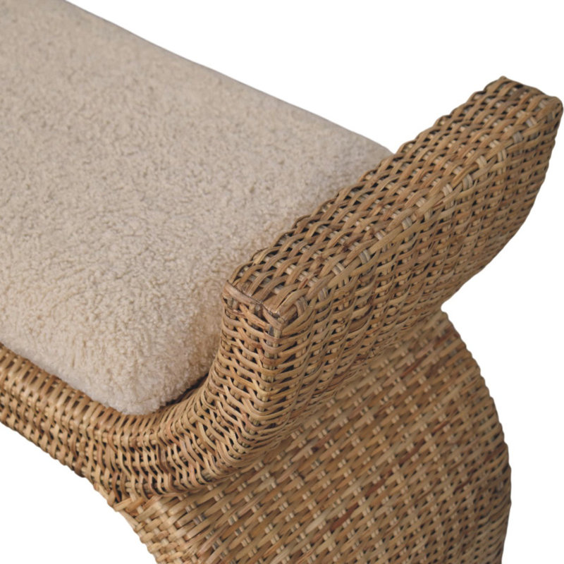 Boucle Upholstered Bench