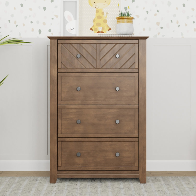 Atwood 4 - Drawer Kids Dresser, Cocoa Bean