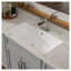 Lavabo de salle de bain rectangulaire en céramique blanche de 71 x 36 cm (28 x 14 po) rectangulaire avec trop-plein