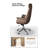 Minimalist Metal & Leather Multi-Function Office Chair