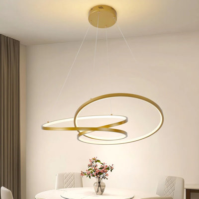 1 - Light Dimmable Unique/Statement LED Chandelier with Remote Control Included