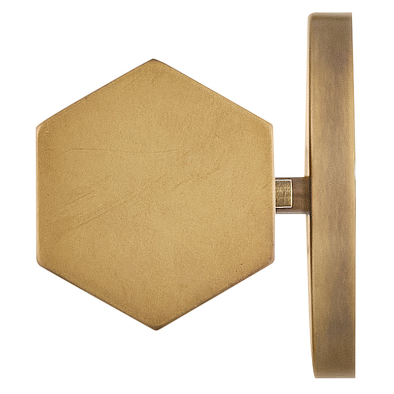 Facet 1 - Light LED Bath Sconce, Heritage Brass