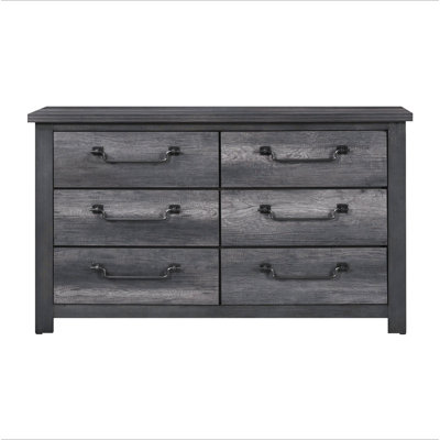 Commode de rangement grise 6 tiroirs 1 pièce