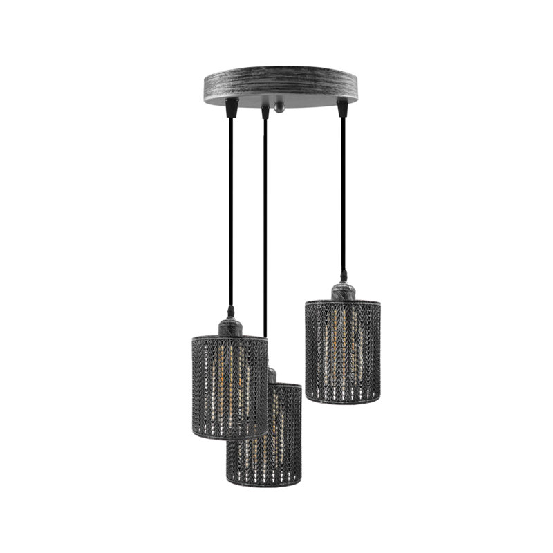 Jamille 3 - Light Cluster Pendant, Brushed Silver