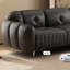 Coussin modulaire en cuir noir en microfibre-1301285059