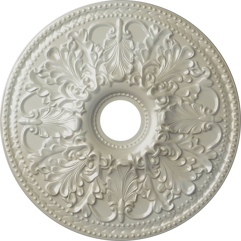 Médaillon de plafond Endurathane Bristol, DE 23 1/2 po x P 3 7/8 po x P 1 po (convient aux auvents jusqu'à 3 7/8 po), fini désert Gobi peint à la main