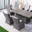 Aeryna 6-Person Dining Set With Integrated Fire Pit & Ice Bucket Table
