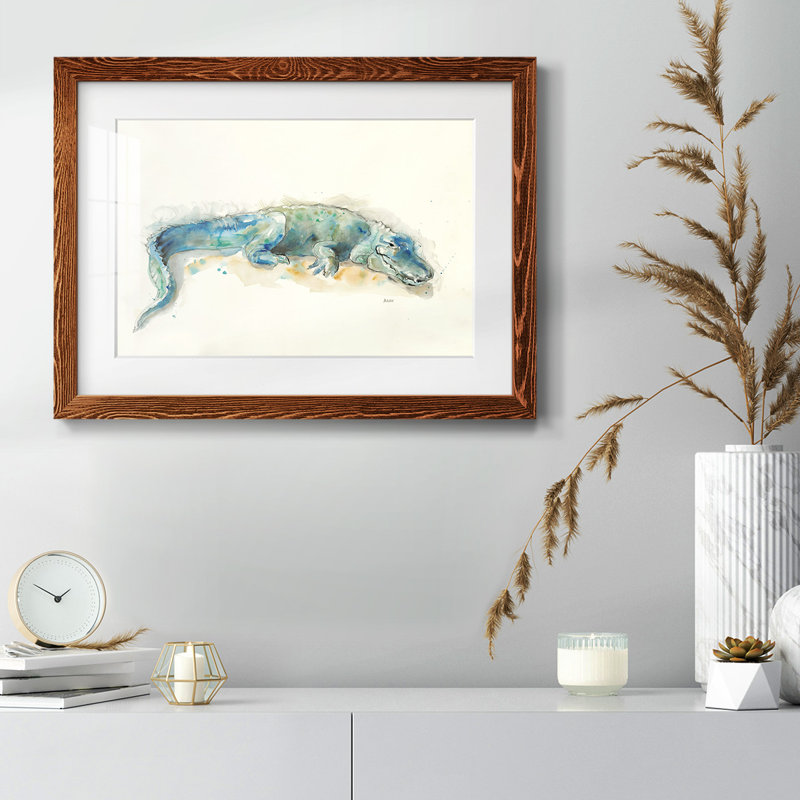Alligator, impression sur toile encadrée, Érable