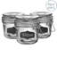 Argon Tableware - Glass Storage Jars with Labels - 350ml - Set of 6-45957829