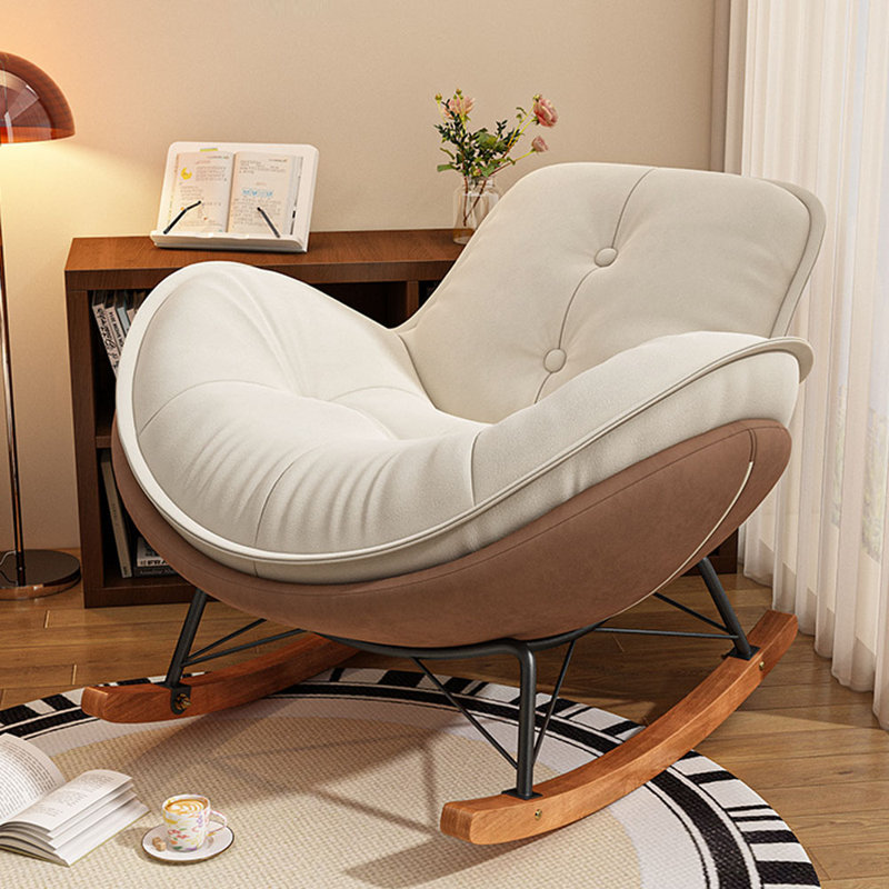 Chaise berçante large en forme d'arc, Kaki