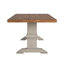 Ensemble de salle à manger Sloan 78 po en bois massif fini chêne avec chaises à dossier en X - 7 pièces, table à piètement blanc antique, chaises à piètement noir antique et banc-422358321-422358286-422358280
