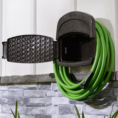 Suncast Hose Hangout 150 ft. Wall Mounted Hose Hanger in Brown