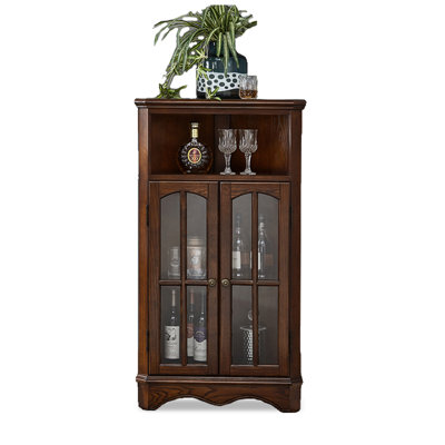 Nut-brown Solid Wood+Glass Display Cases