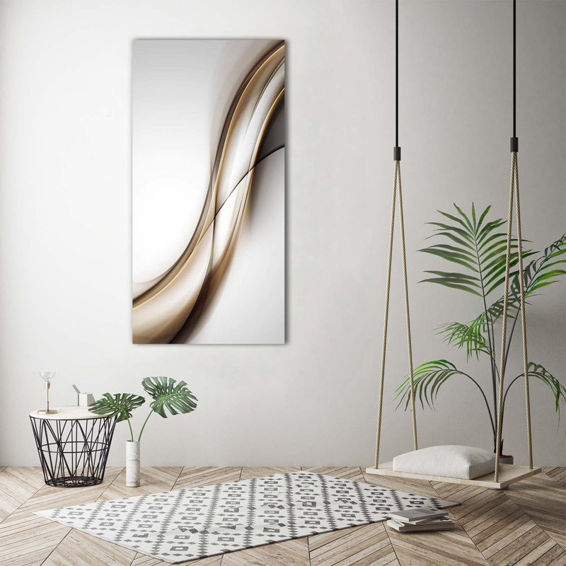 Brown Wave - Wrapped Canvas Print