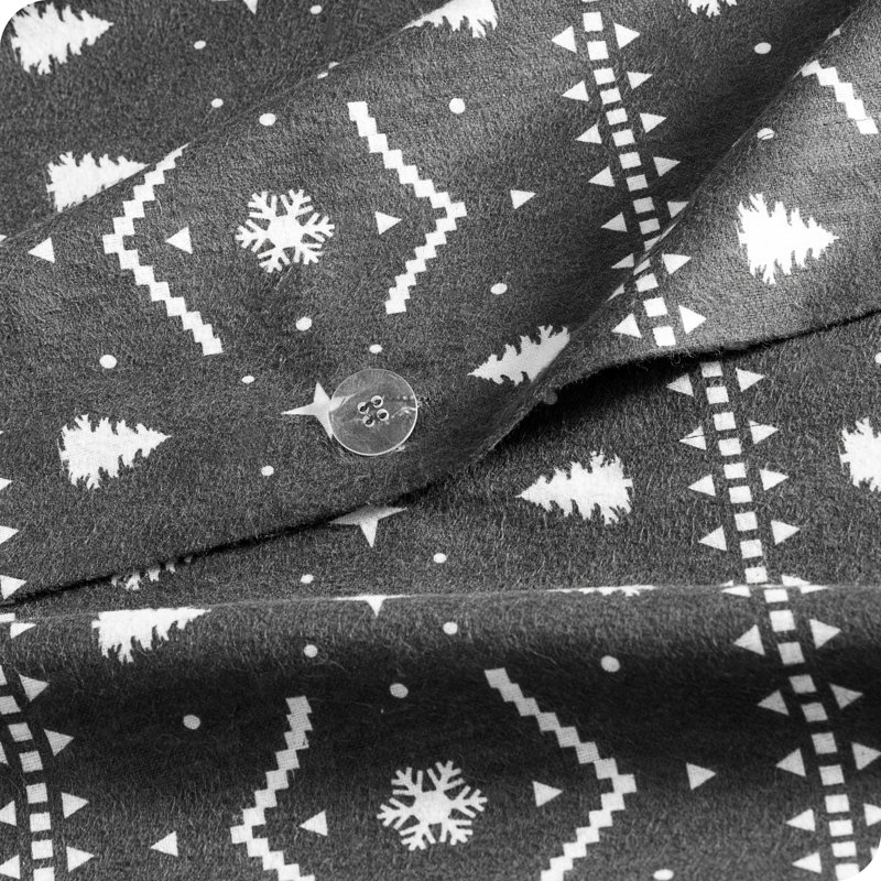 Flannel Duvet Cover and Sham Set, Winter Alpine, Twin/Twin XL Duvet Cover + 1 Standard Sham