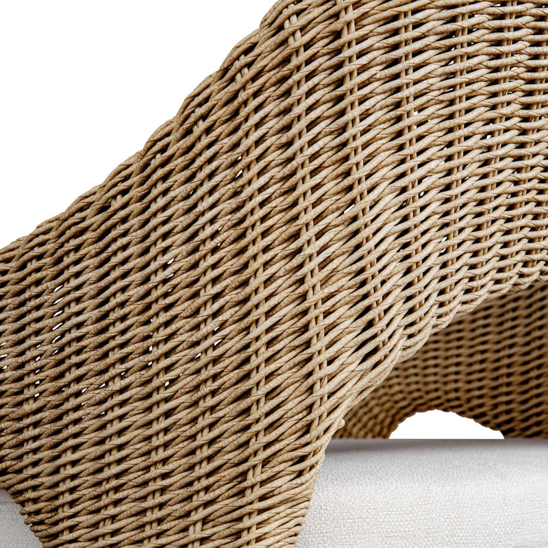 Uttermost Kavali Outdoor Wicker Counter Stool, 23.75"