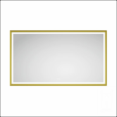Miroir rectangulaire surdimensionné avec éclairage antibuée et à intensité variable, parfait pour la salle de bain, la salle de sport et le studio de danse