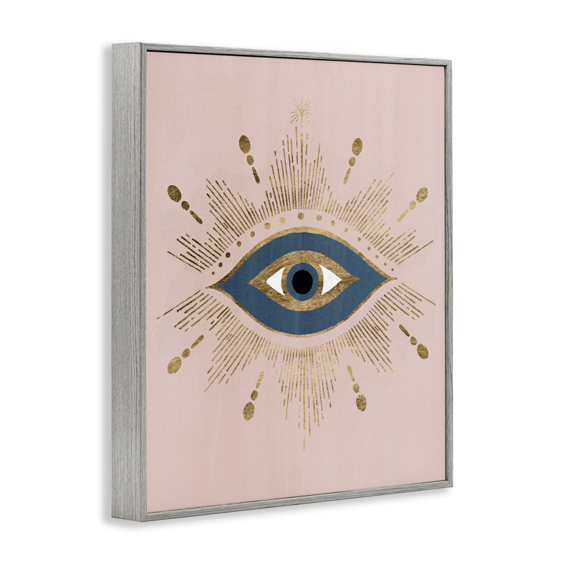 Evil Eye Glam Boho, H 14 po x l 11 po, Cadre gris