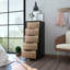 Commode 5 tiroirs, commode verticale - noir / pin-274226773