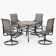 Alyah 4 - Person Metal Patio Dining Set with Square Table