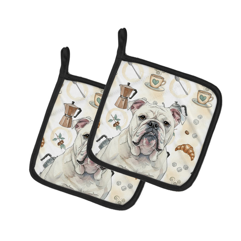 Paire de poignées blanches White Bulldog Coffee Bar