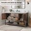 Meuble-lavabo simple autoportant de 60 po avec plateau en pierre d'ingénierie Floyd Lamay-1777573327